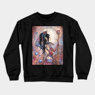 Dragon Girl Gothic Fantasy Art by Molly Harrison Crewneck Sweatshirt